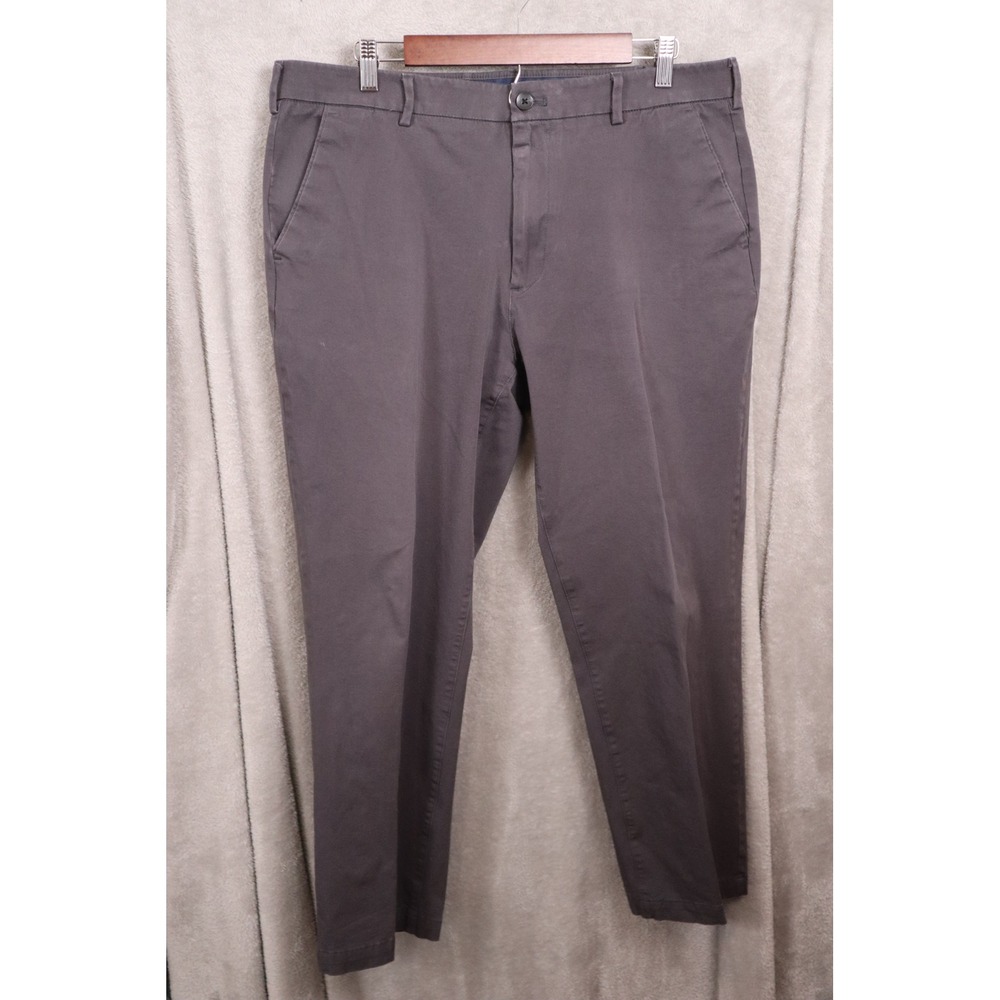 IZOD Advantage Performance Mens 36x29 Straight Fit Chino Pants Dark Gray Stretch